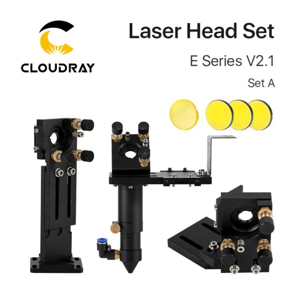 Cloudray E Series: CO2 Laser Head Set 1 Pcs Focusing Lens 3 Pcs Si / Mo Mirrors for Engraver Cutting Machine Parts