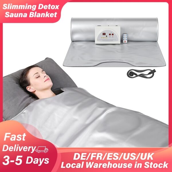 EU Stock Slimming Infrare Sauna Blanket for Weight Loss Detox Therapy PU Waterproof Heating Sauna Blanket Home Spa Dropshipping