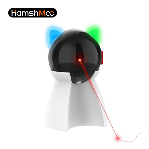 HamshMoc Smart Laser Pointer Cat Toy Automatic Robot For Play Game Interactive Toys For Cats Electronic Rechargeable Usb Teaser